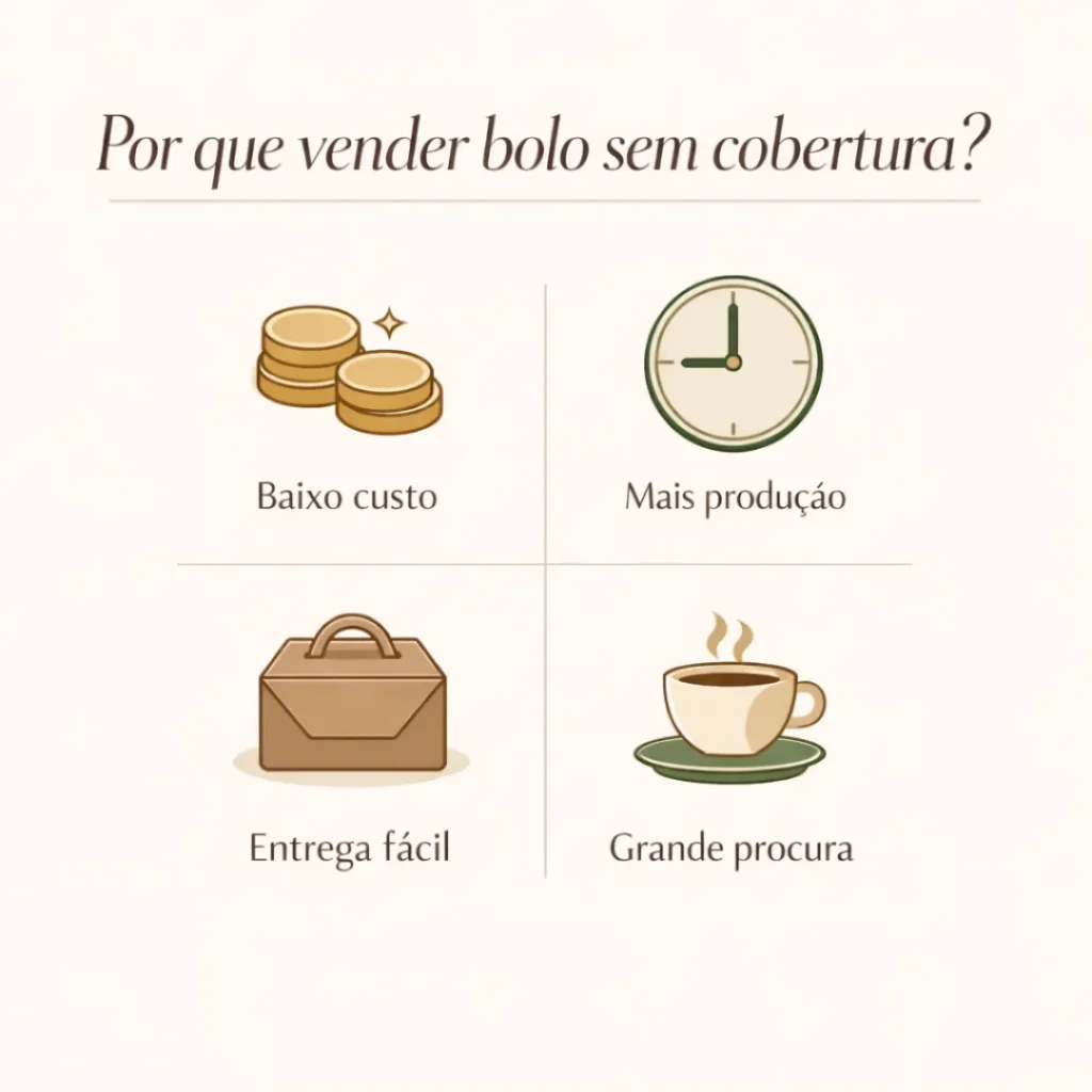 Benefícios de vender bolo caseiro para vender sem cobertura