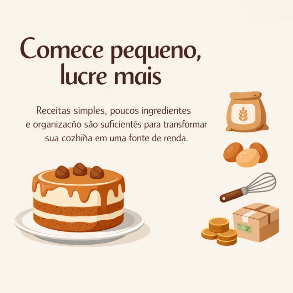 Comece a vender bolo caseiro em pedaços com baixo investimento.
