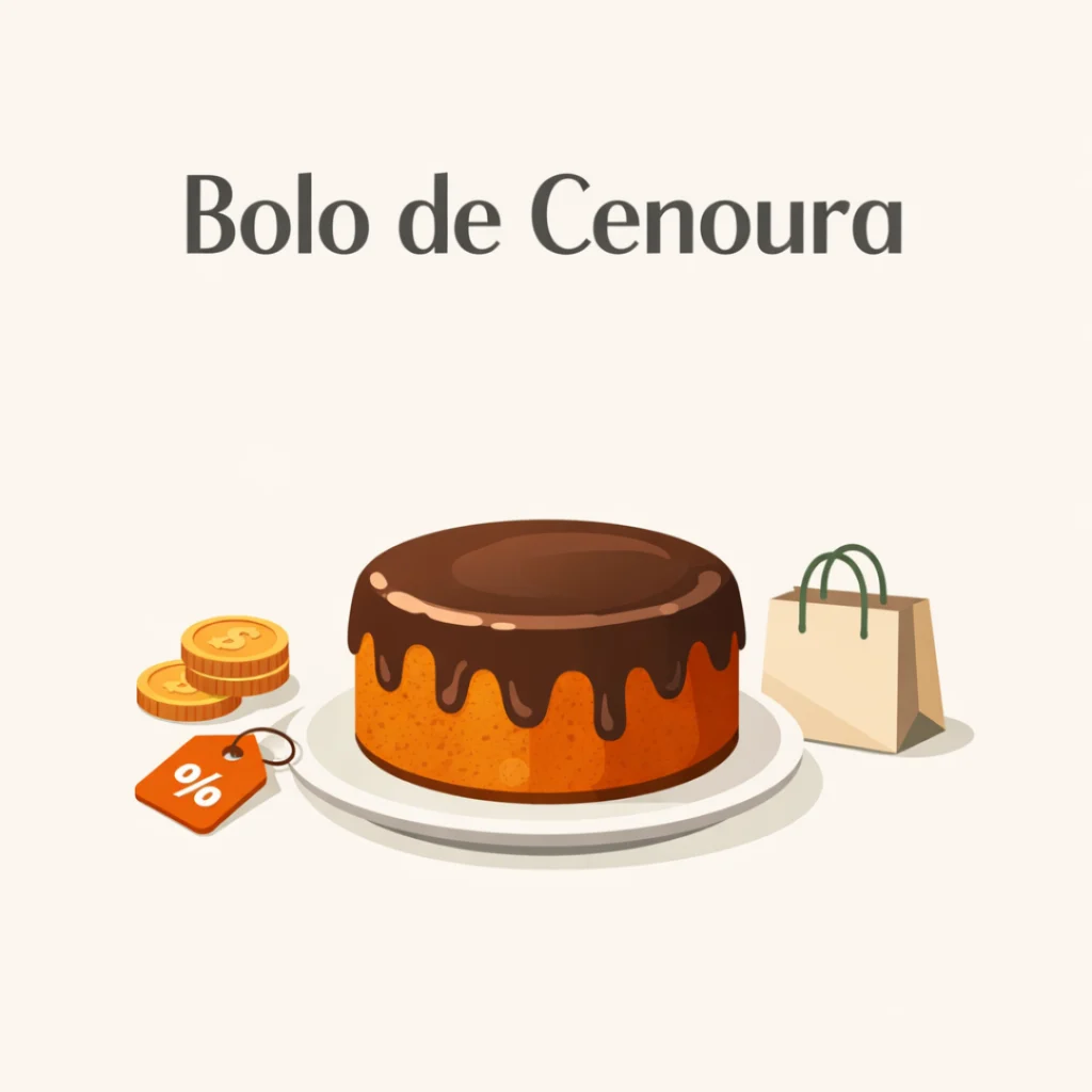 Bolo de cenoura caseiro para vender com ótima margem de lucro.