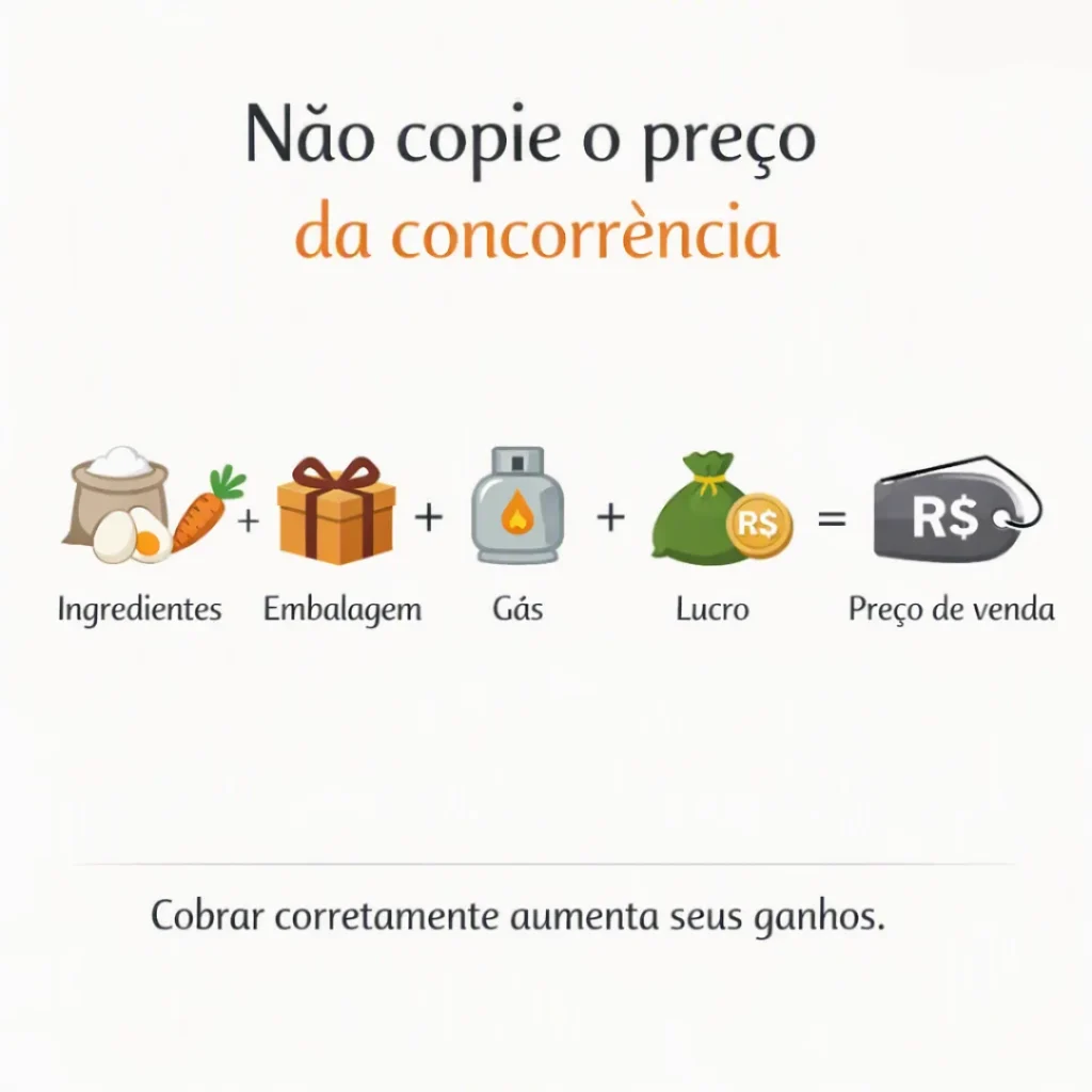 Como calcular corretamente o preço do bolo de cenoura.
