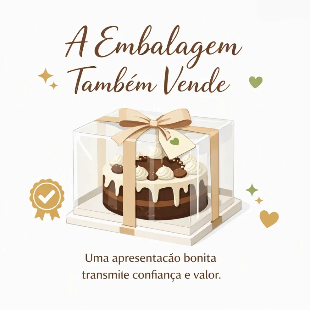 Embalagem para valorizar bolos caseiros e conquistar clientes.