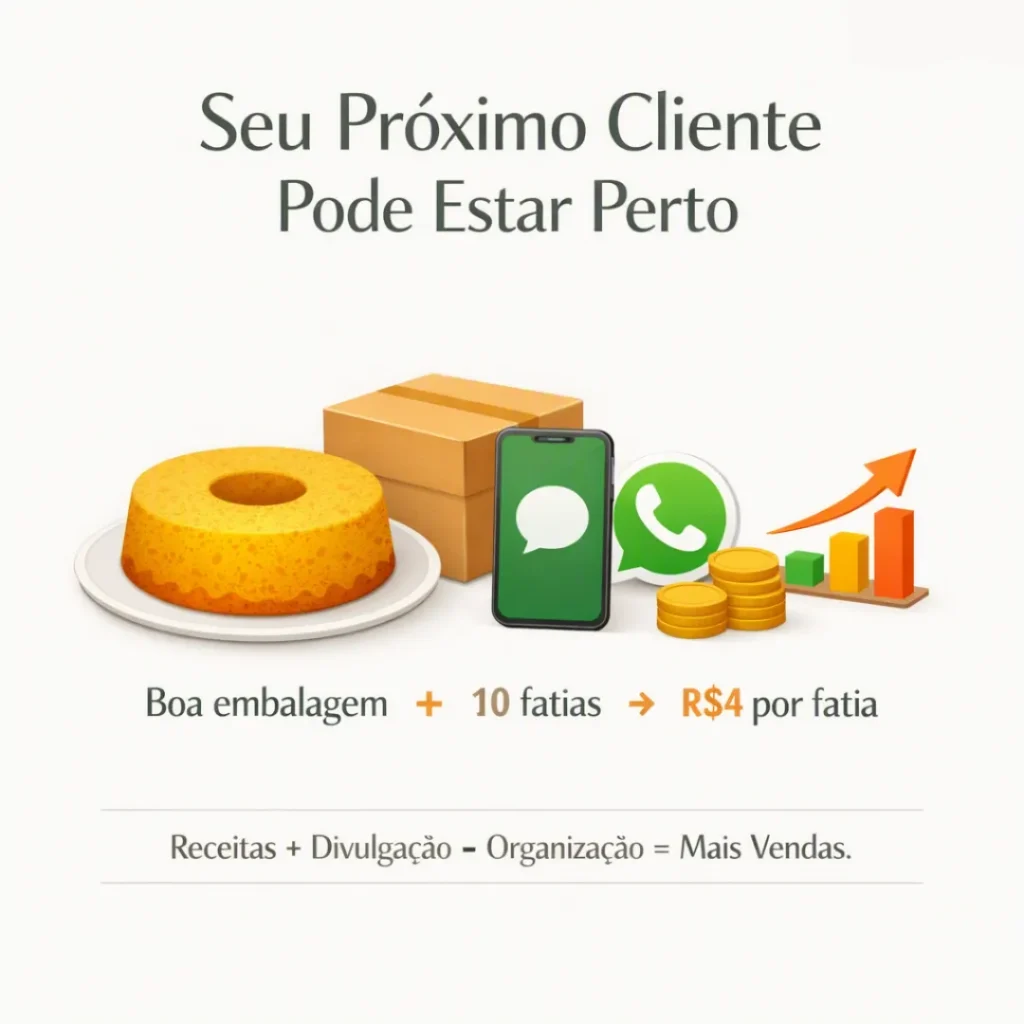 Estratégias para conquistar os primeiros clientes vendendo bolo de milho.