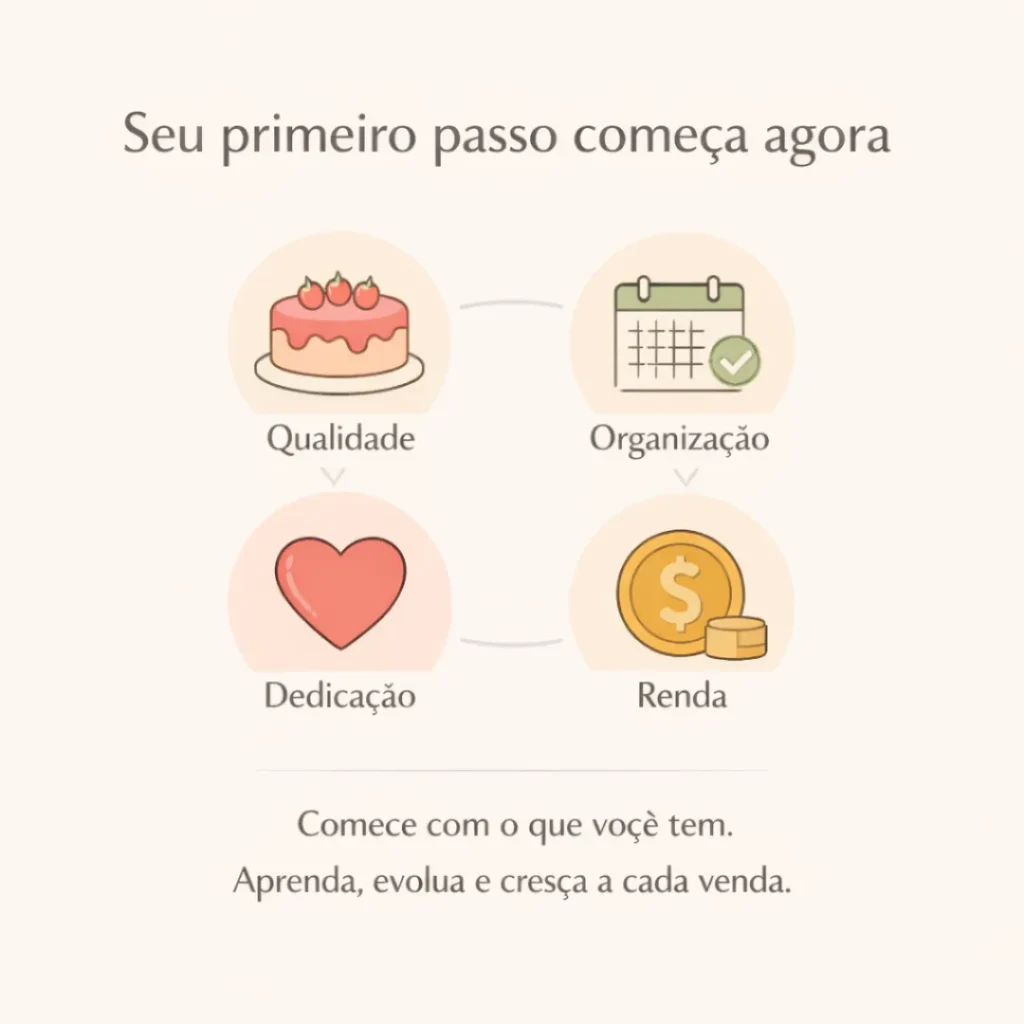 Aprenda receitas, vendas e precificação para vender bolo caseiro em casa.