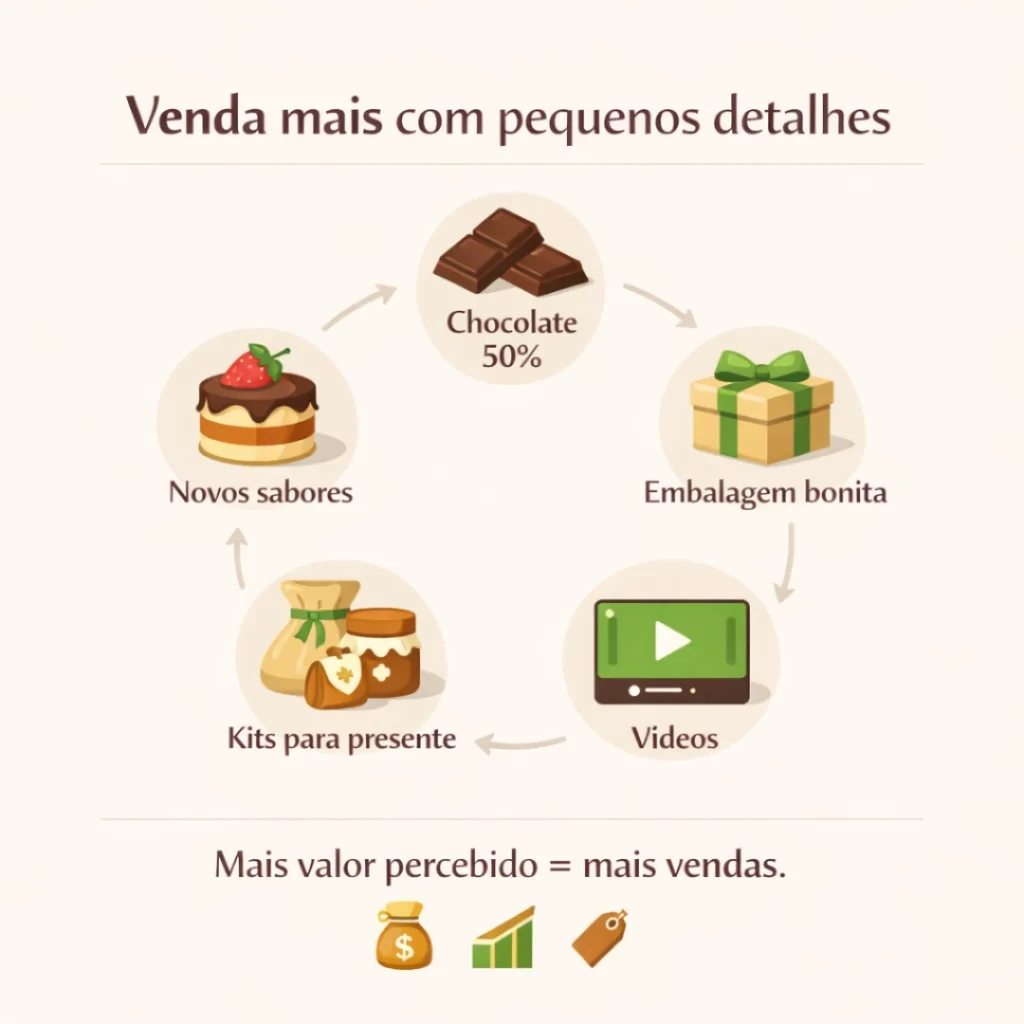 Dicas para vender mais mini bolo caseiro utilizando embalagens e divulgação.