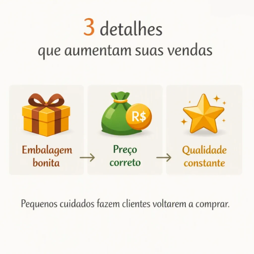 Apresentação e embalagem valorizam o bolo de cenoura para venda.