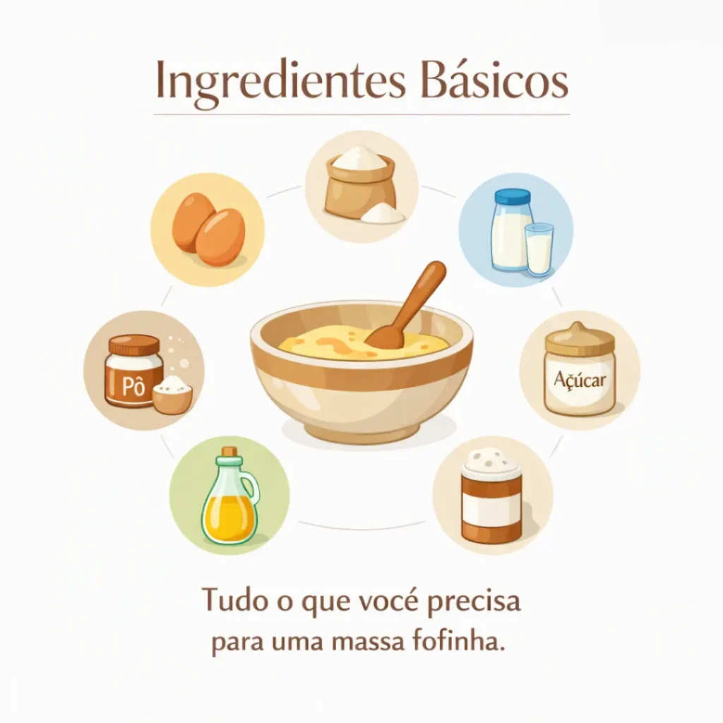 Ingredientes básicos para fazer bolo caseiro simples para vender.