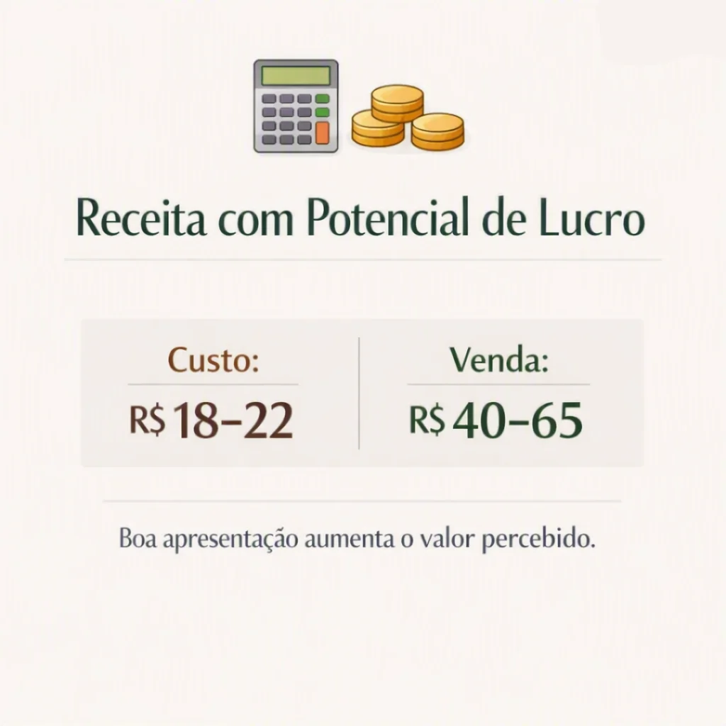 Custo, preço e lucro do bolo caseiro para vender fatia.
