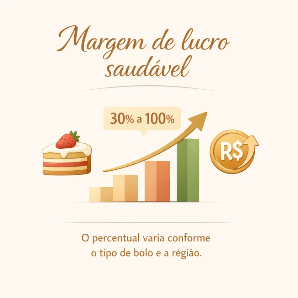 Margem de lucro recomendada para vender bolo caseiro com segurança