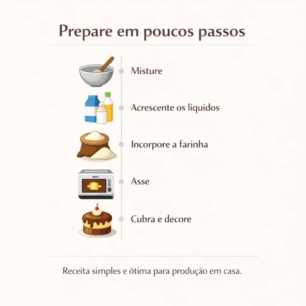 Modo de preparo da receita de mini bolo caseiro pra vender.