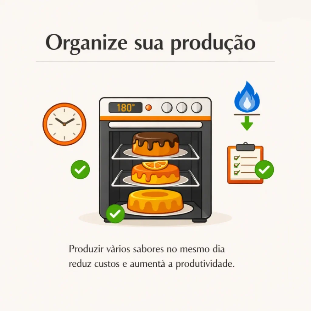 Organização da produção ajuda a economizar e vender mais bolos