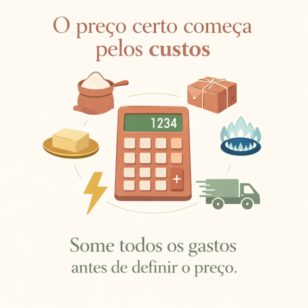 Cálculo do preço ideal para vender bolo caseiro com lucro