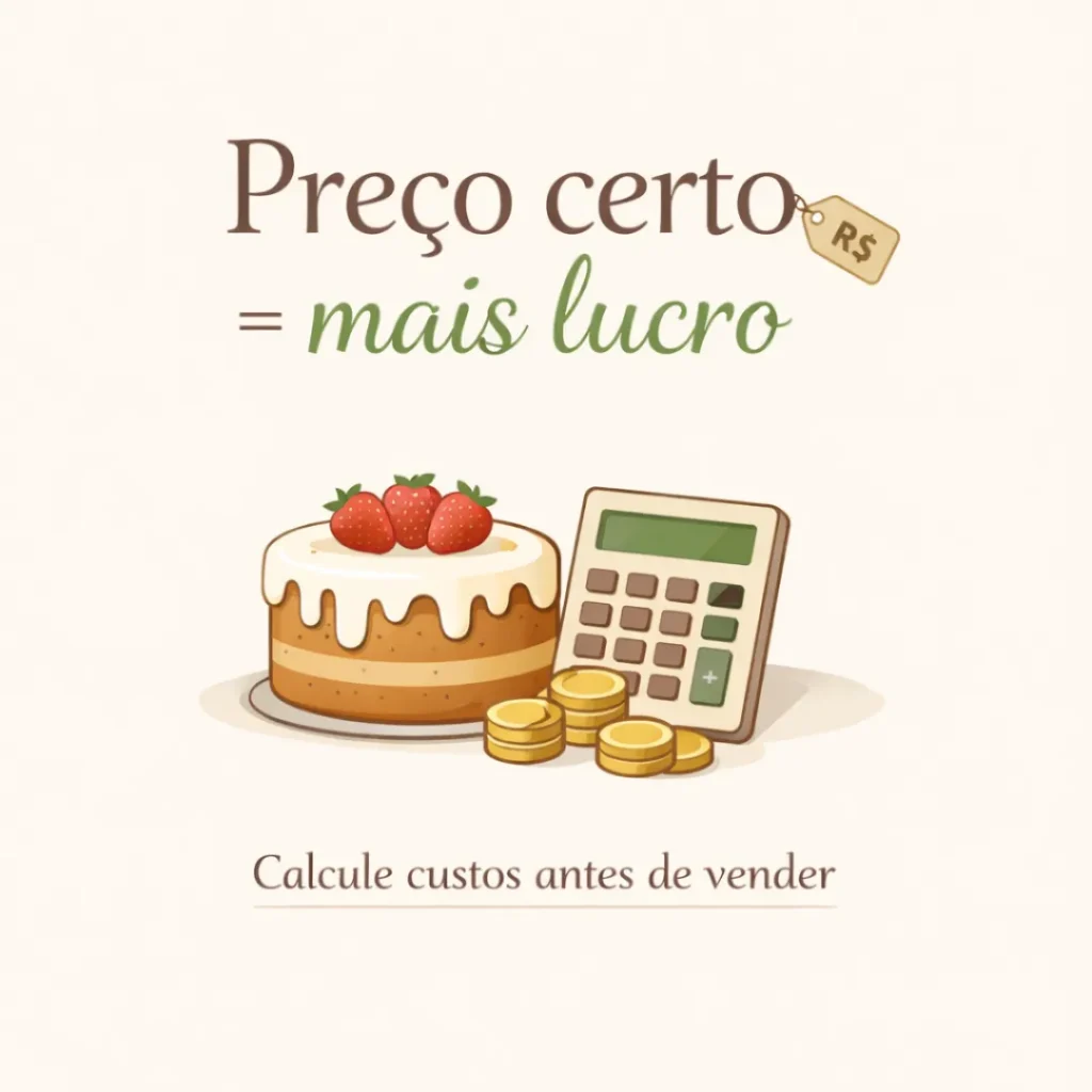 Preço correto do bolo caseiro para vender com mais lucro.