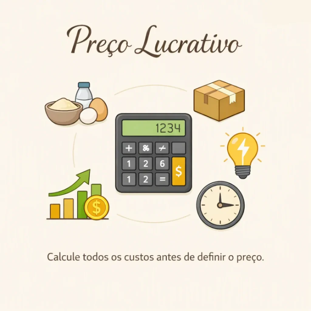 Como calcular o preço dos pedaços de bolo caseiro.