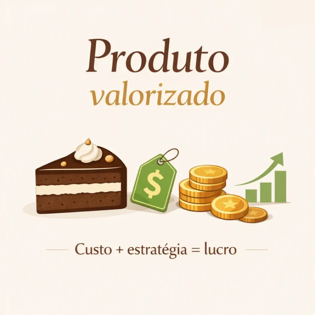 Bolo caseiro gourmet com custo e preço de venda sugerido