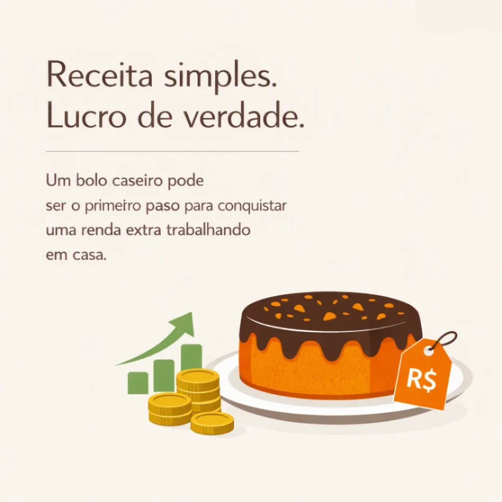 Receita de bolo de cenoura para vender e gerar renda extra.