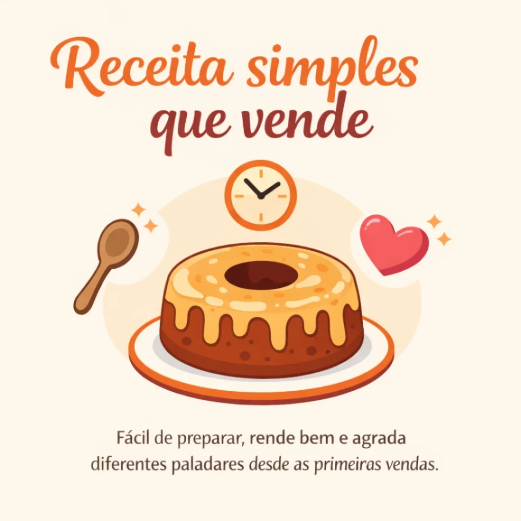 Receita simples de bolo caseiro para vender em casa
