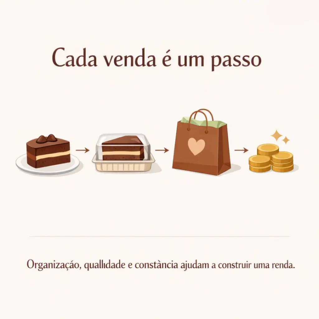 Venda bolo caseiro em pedaços e aumente sua renda.