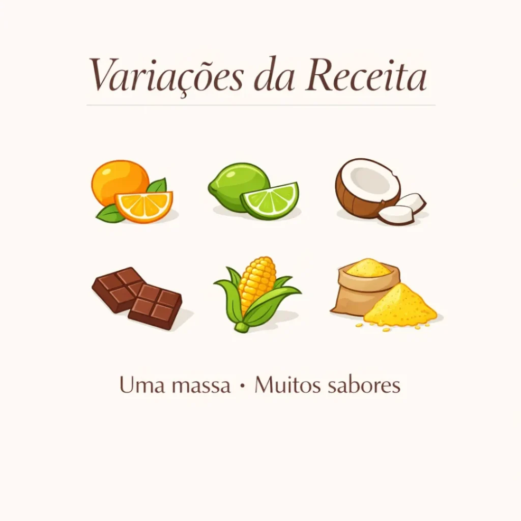 Sugestões de sabores para bolo caseiro sem cobertura