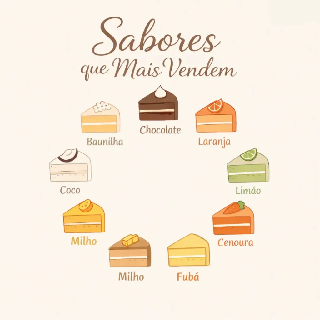 Sabores de bolo caseiro que vendem mais.