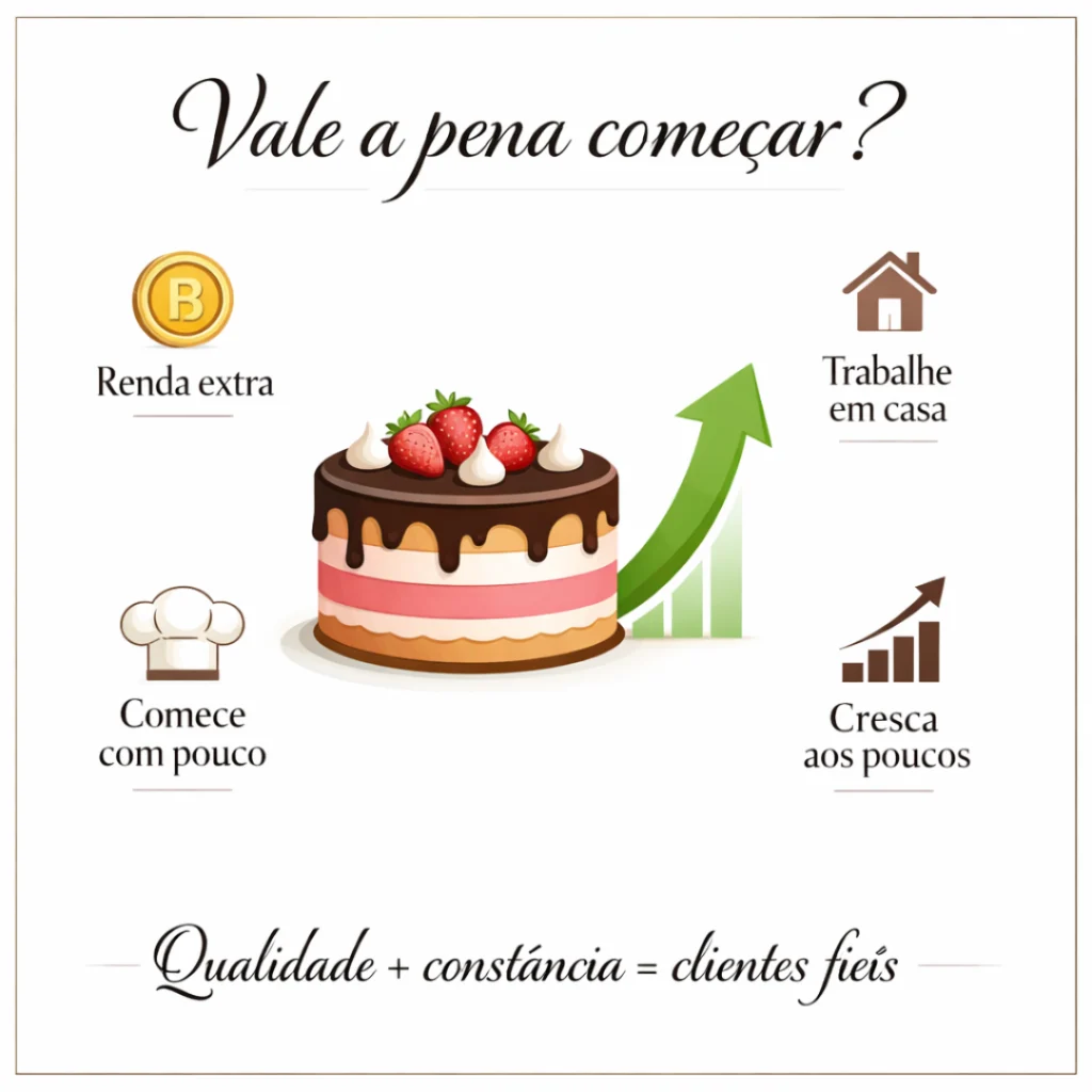 Receita de bolo caseiro para vender como oportunidade de renda extra em casa.