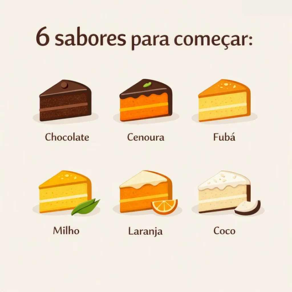 Seis sabores de bolos caseiros para começar