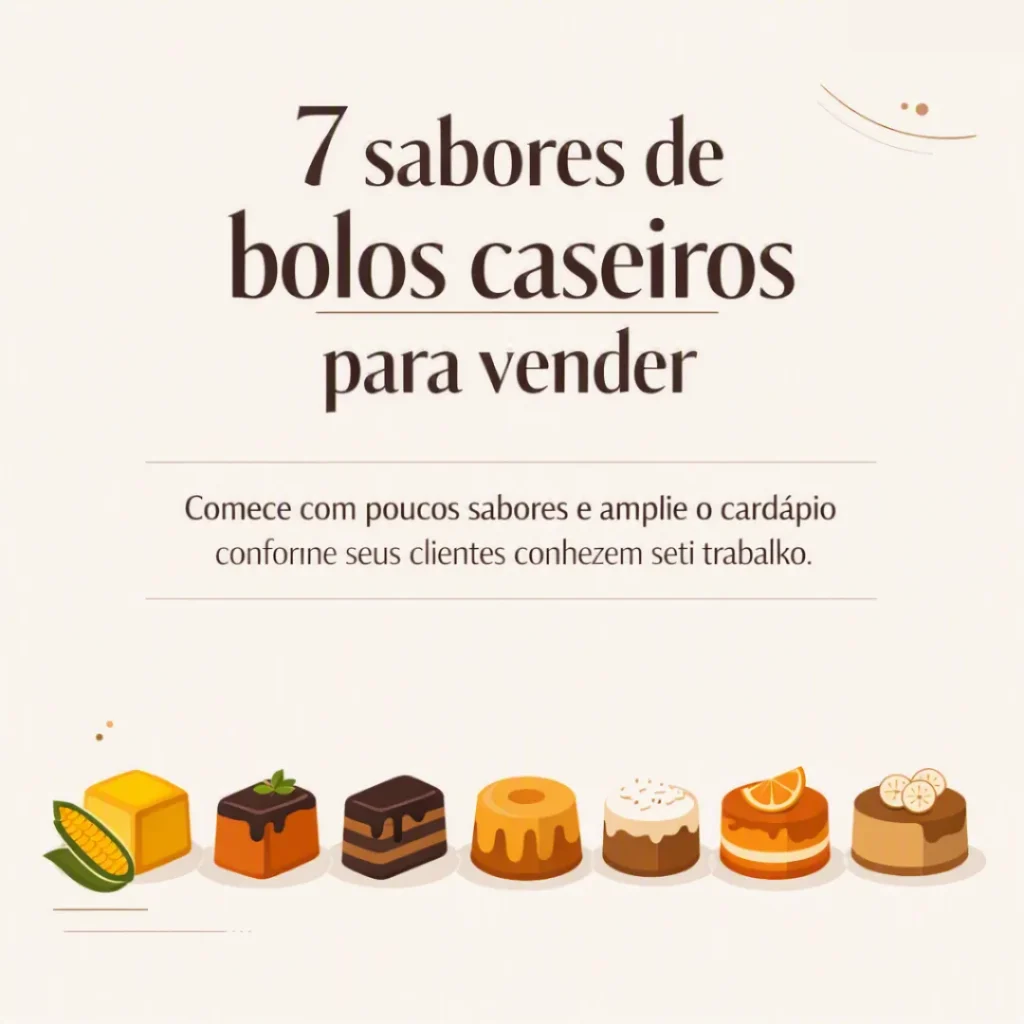 Sete sabores de bolos caseiros para fazer e vender