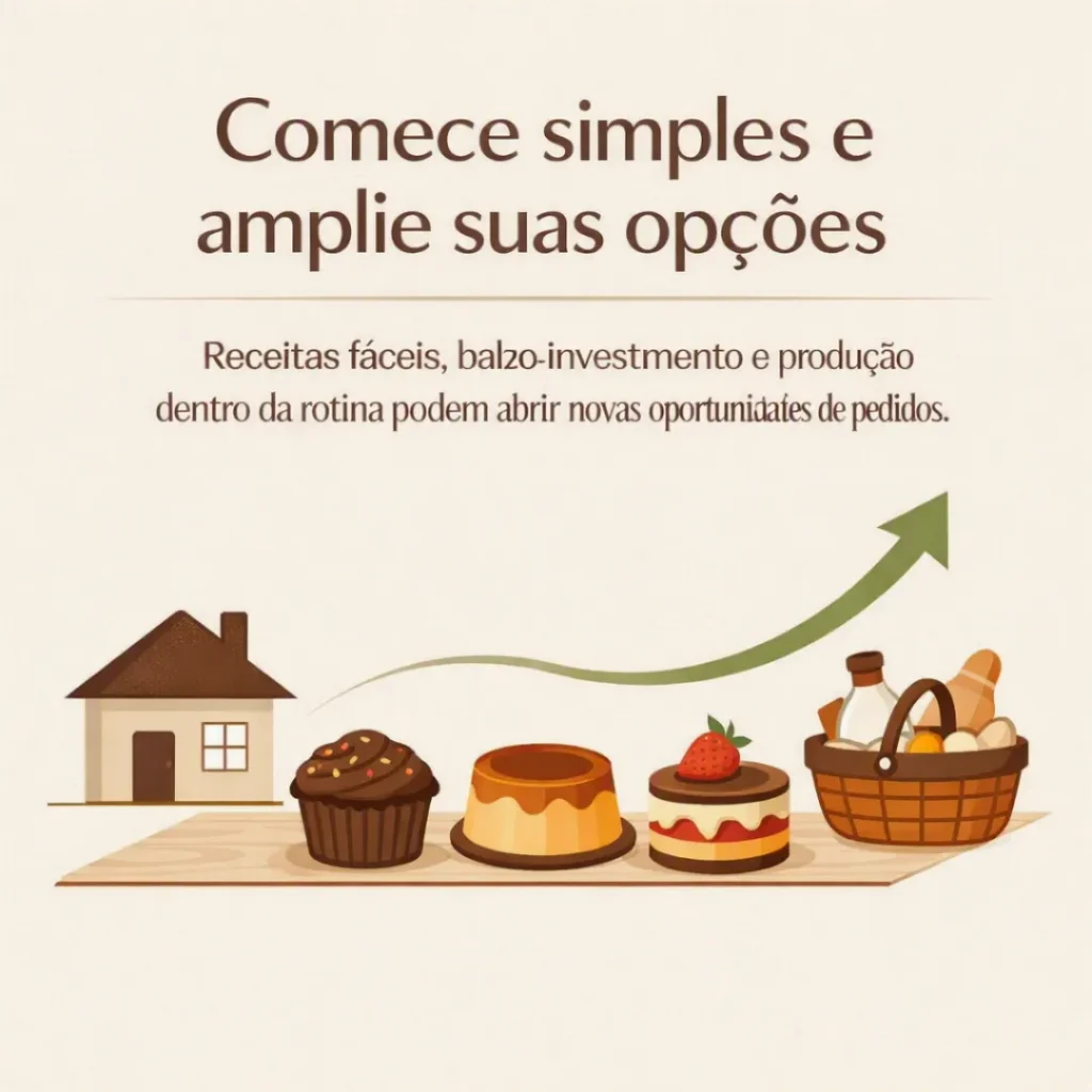 Bolos simples em diferentes opções para ampliar as possibilidades de pedidos