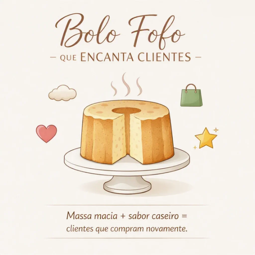 Bolo caseiro fofinho para vender com receita simples e ótima margem de lucro.