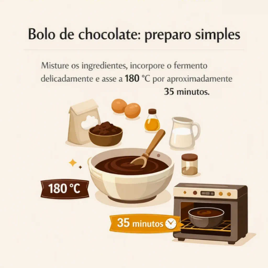 Bolo de chocolate caseiro com receita simples para vender