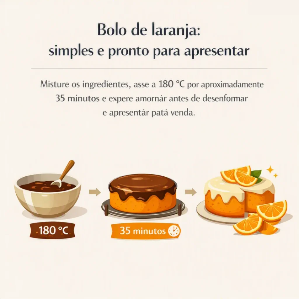Bolo de laranja caseiro como opção para vender