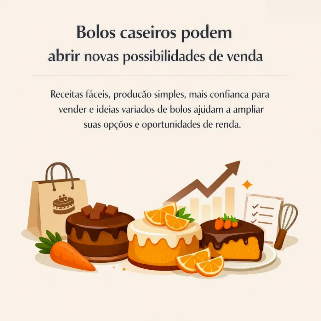 Bolos caseiros como novas possibilidades para vender e ampliar o cardápio