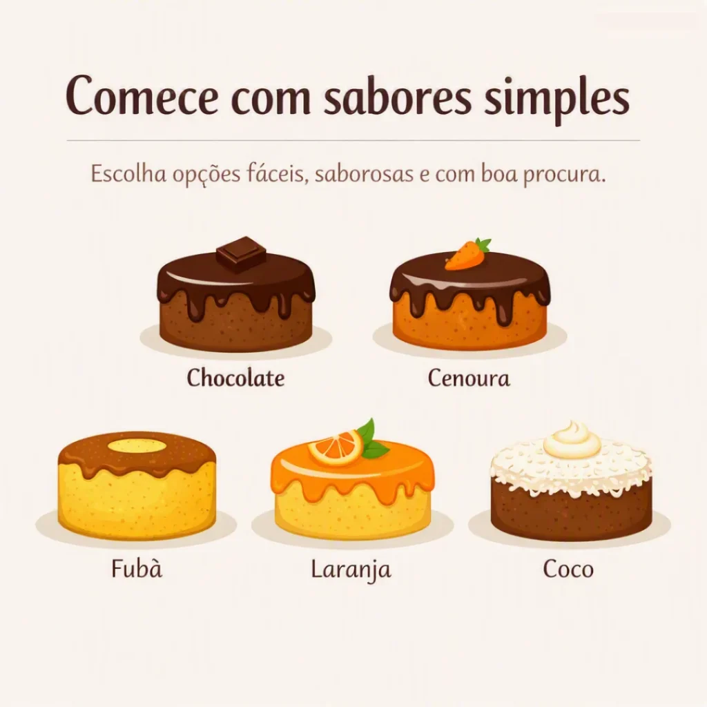 Bolos caseiros simples para começar a vender