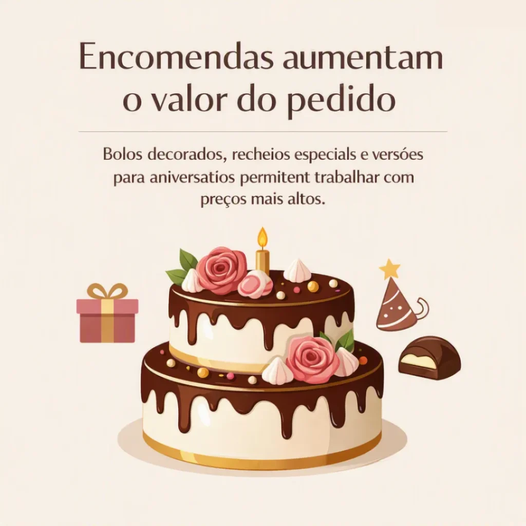 Bolos para encomenda com recheios e combinações especiais