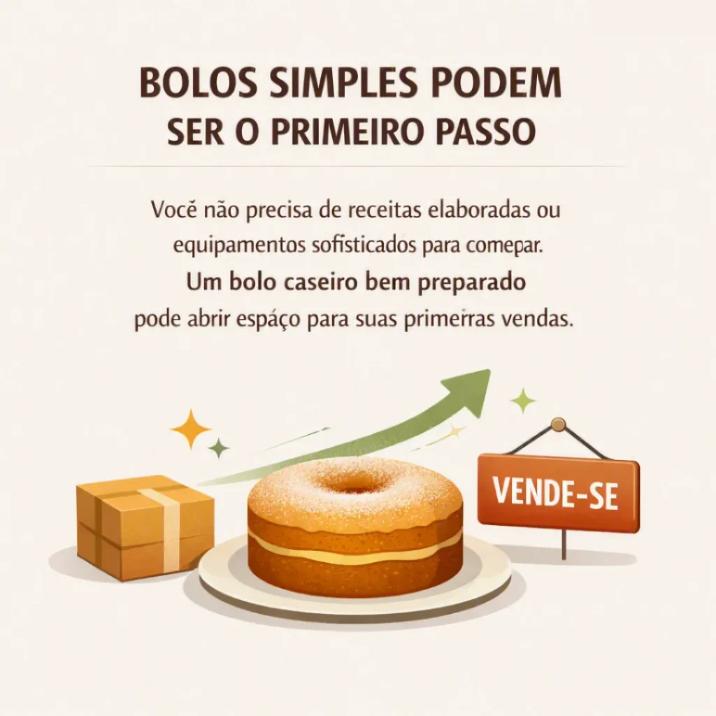Bolos simples como primeiro passo para começar a vender
