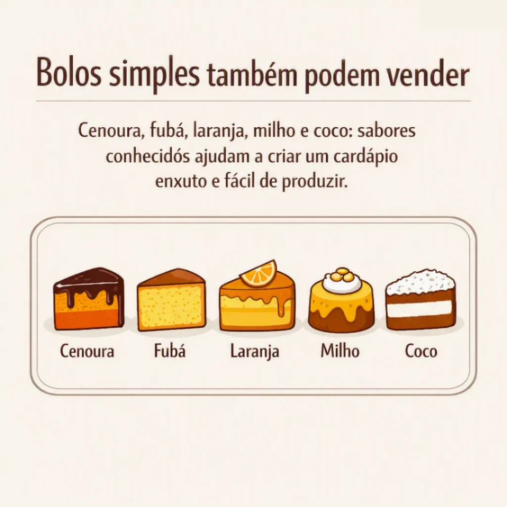 Bolos simples que também podem ser vendidos