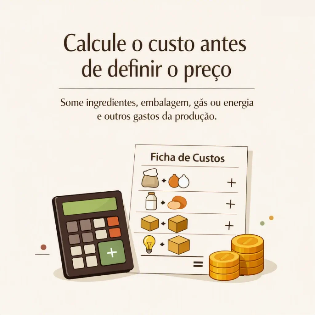 Calcular o custo de cada bolo antes de definir o preço de venda