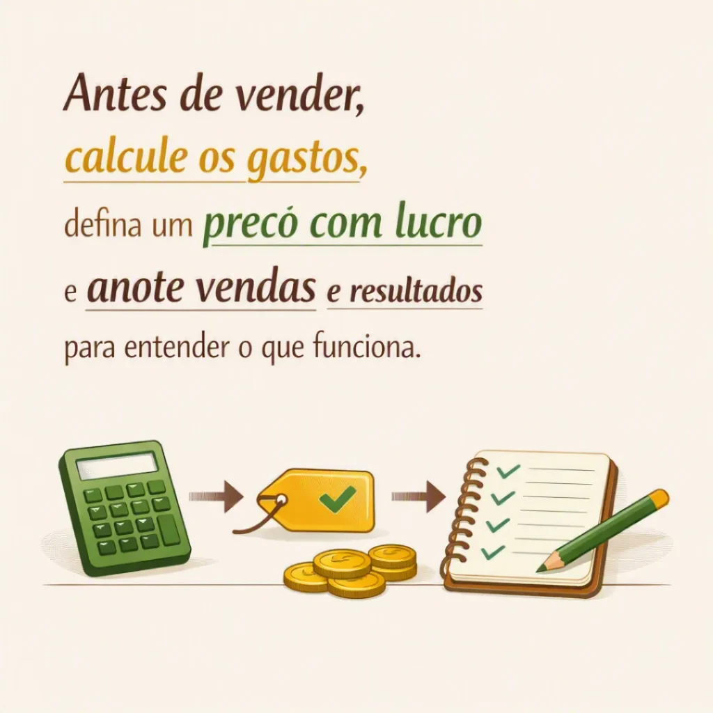 Calcular gastos e definir preço para vender bolos caseiros com lucro