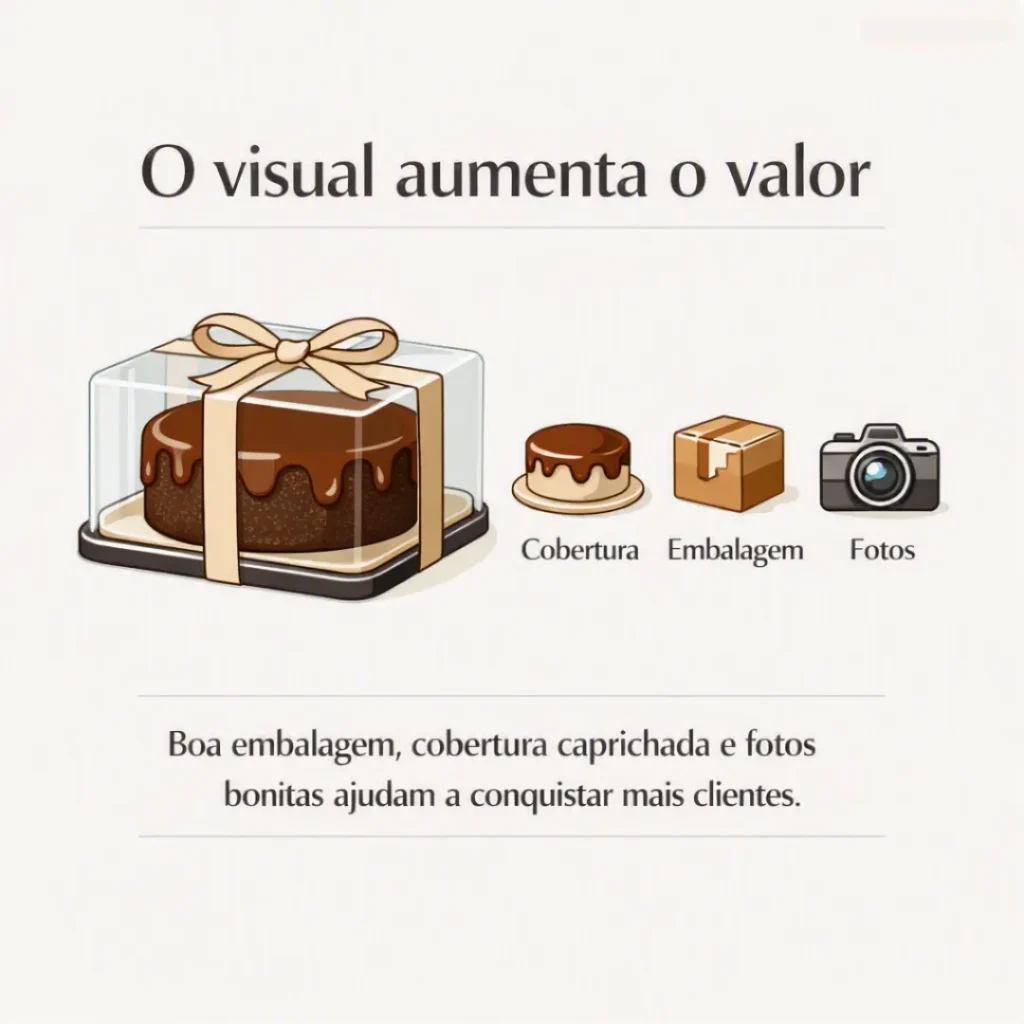 Dicas de apresentação para vender bolo caseiro de chocolate