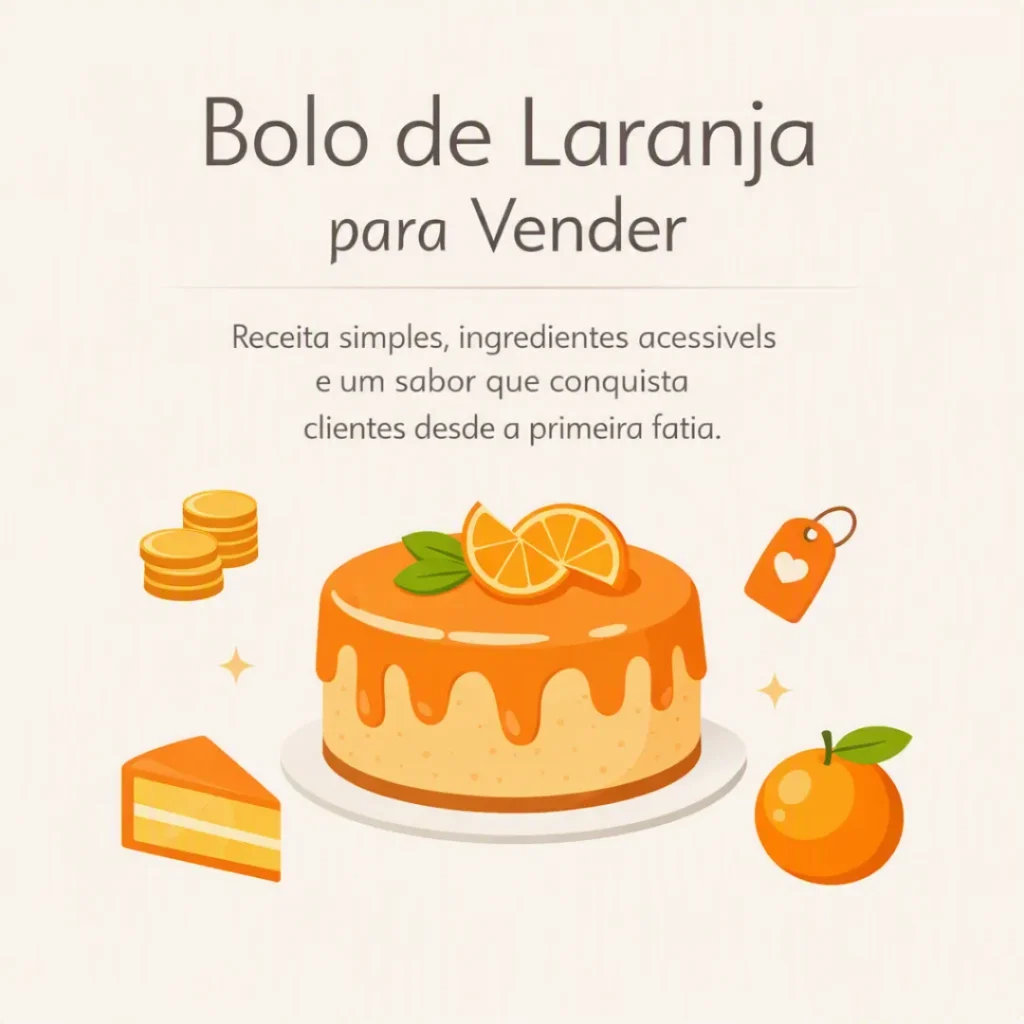 Receita de bolo de laranja para vender com excelente rendimento