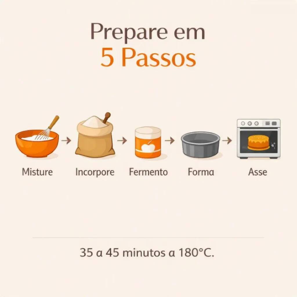 Passo a passo da receita de bolo de laranja para vender