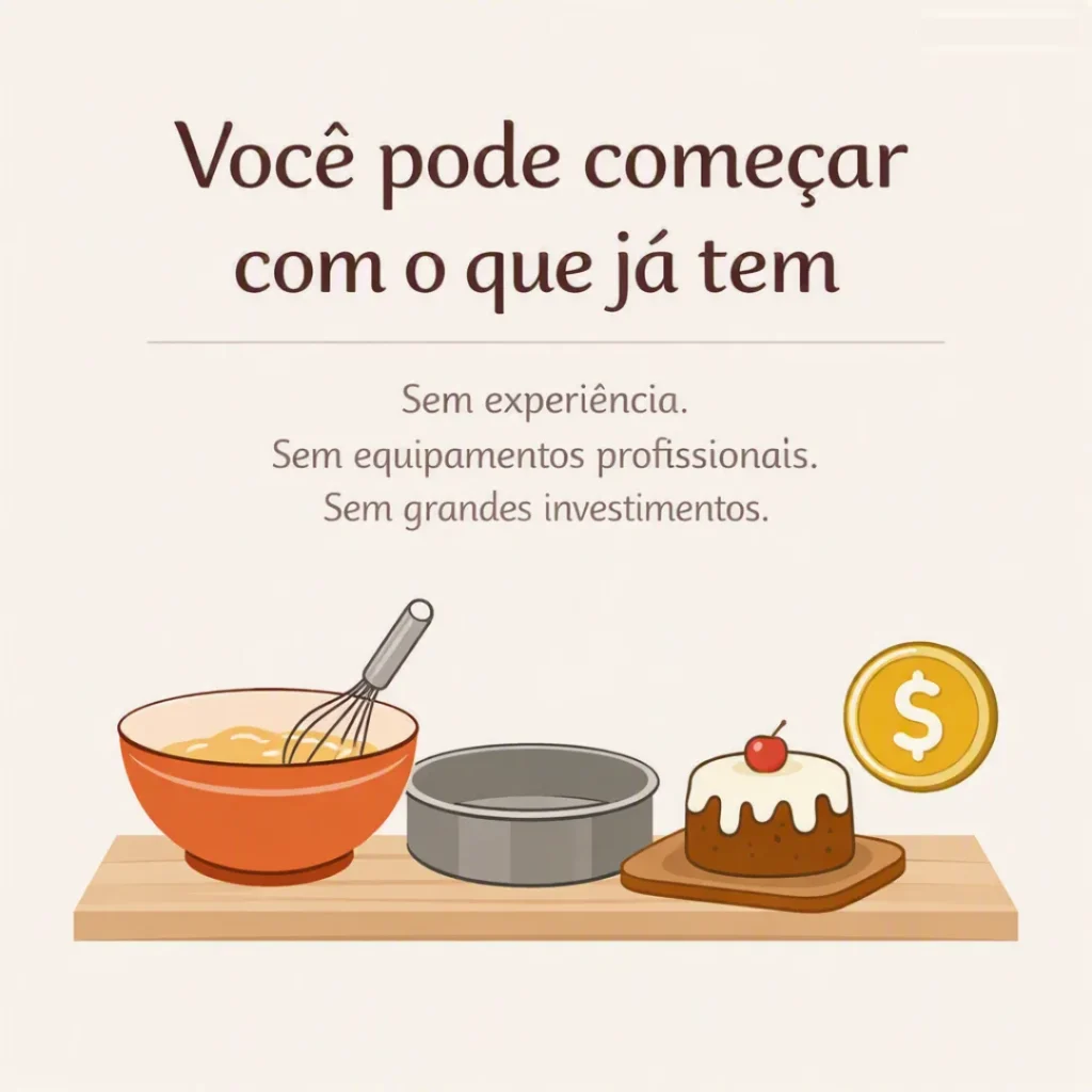 Começar a fazer bolos caseiros para vender e gerar renda