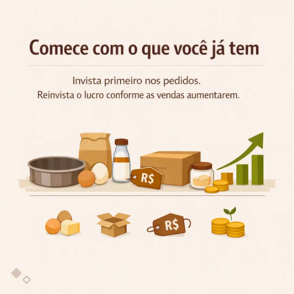 Utensílios e ingredientes para começar a produzir bolos caseiros em casa