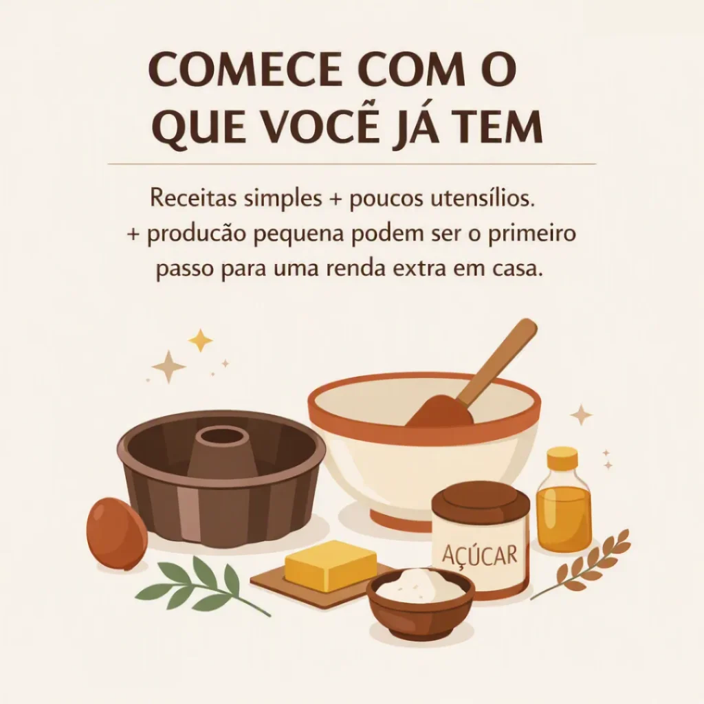 Utensílios e ingredientes básicos para começar a vender bolos em casa