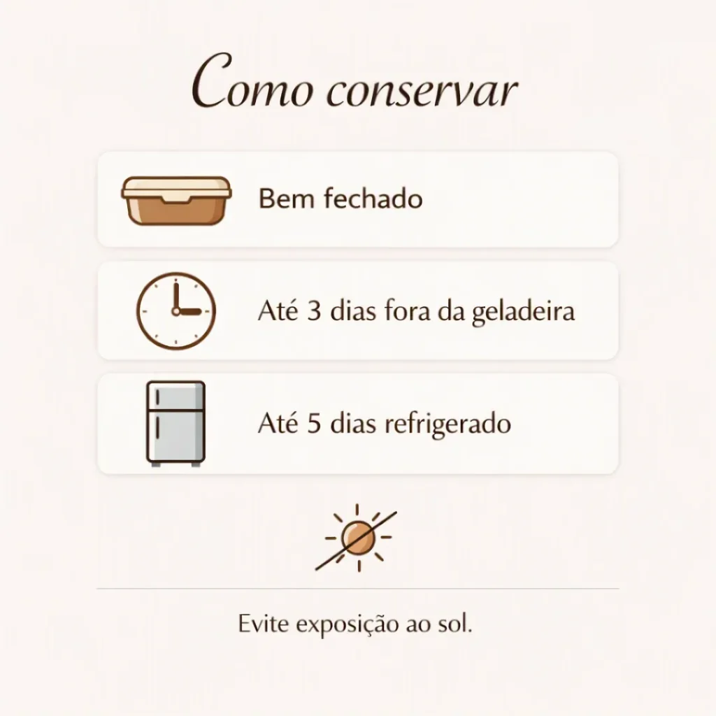 Como conservar bolo caseiro para manter qualidade e sabor.