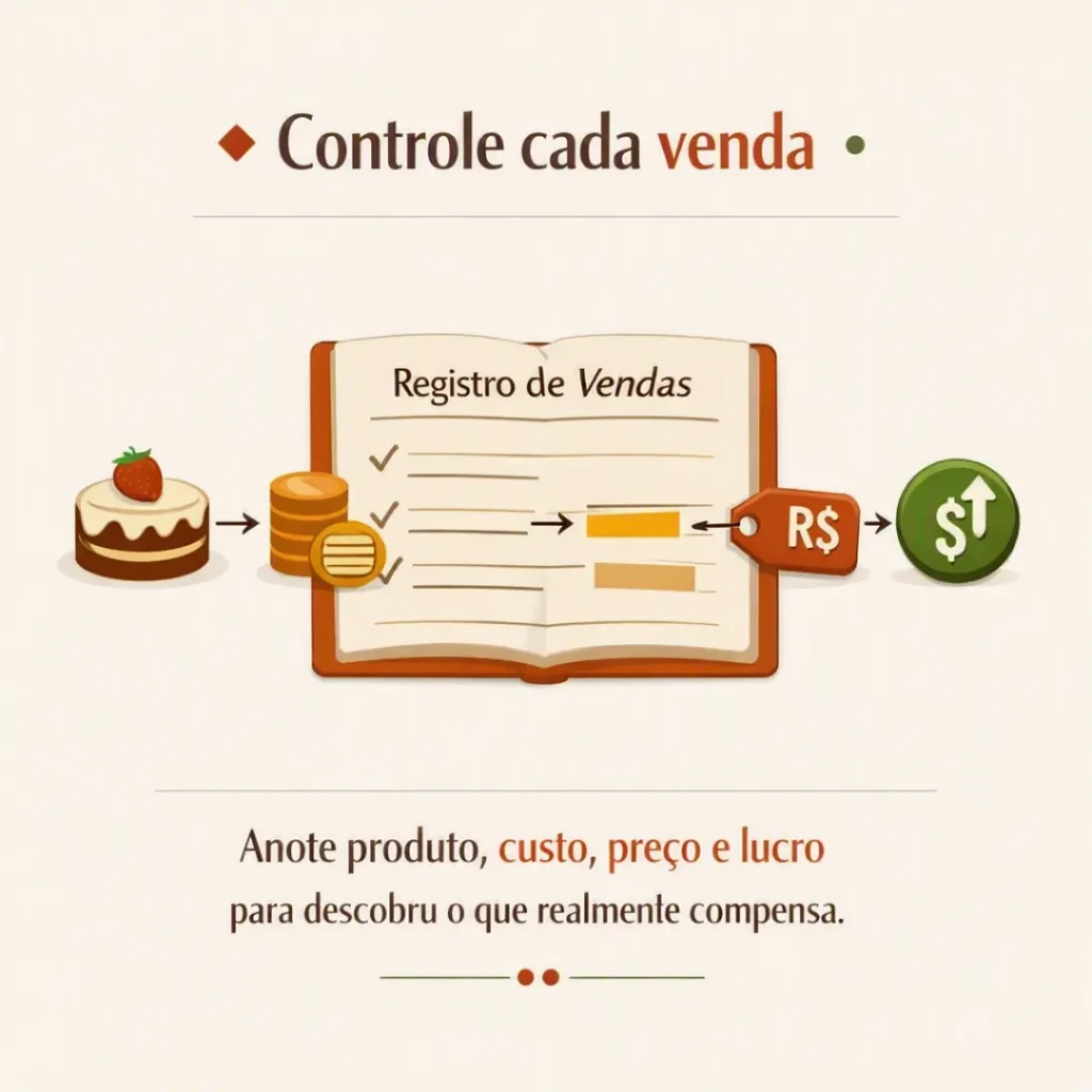 Card sobre controlar cada venda de bolos