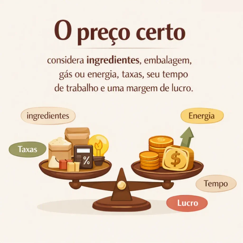 Cozinha de casa como fonte de renda com produção e venda de bolos