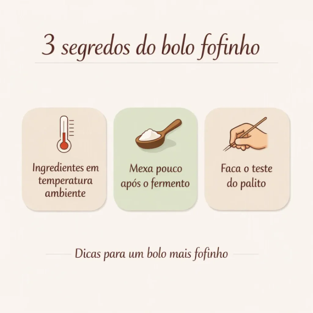 Dicas para deixar o bolo caseiro mais fofinho e saboroso.