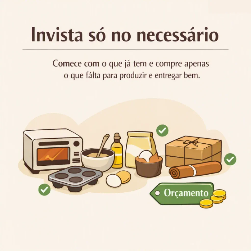 Investir somente no necessário para começar a vender bolos em casa