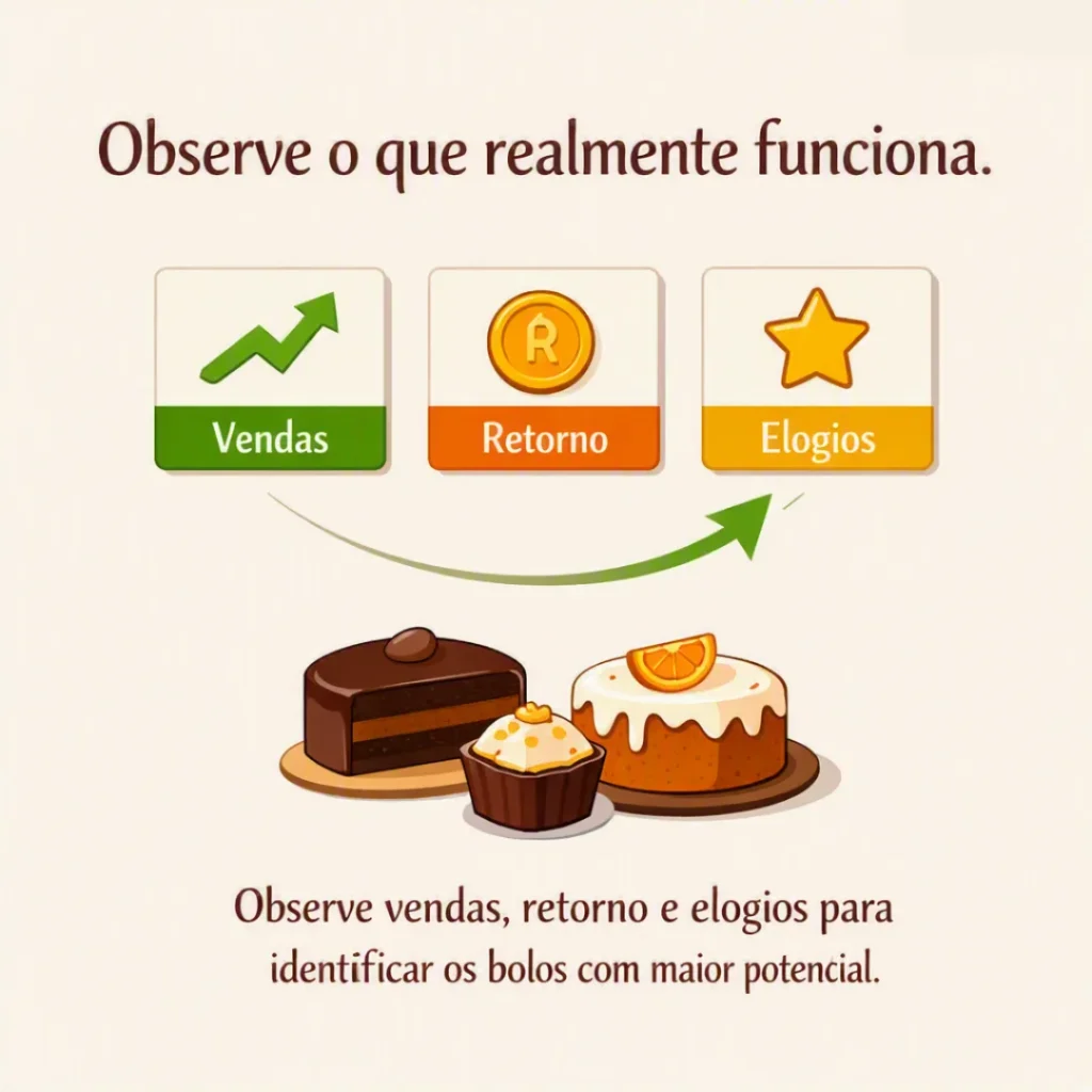 Observação dos sabores de bolos que realmente funcionam