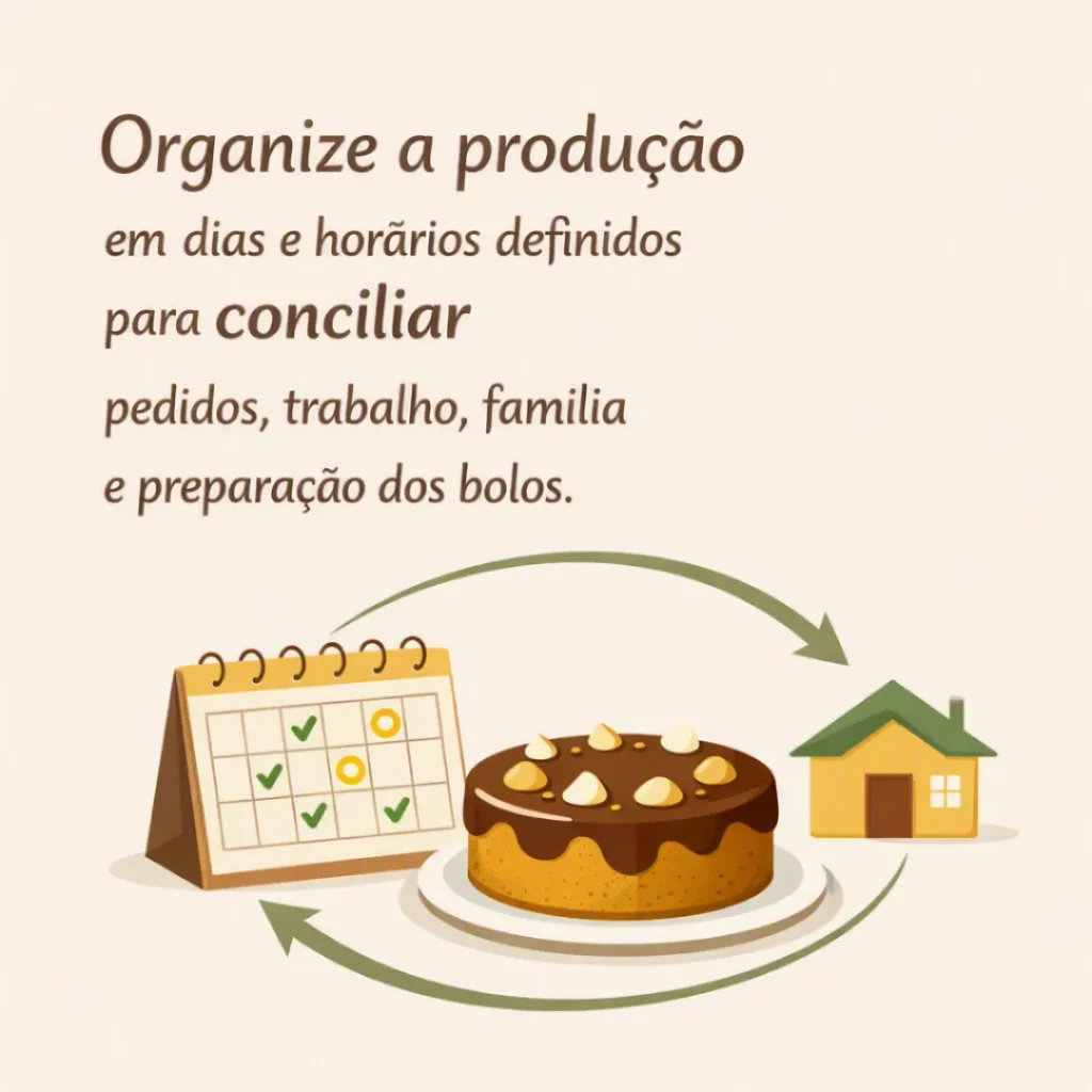 Organizar a produção de bolos caseiros de acordo com a rotina